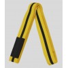 Yellow With Black Stripe Brazilian Jiu Jitsu Belt for Adults, Cotton Material (100% Professional Quality) - Brand New